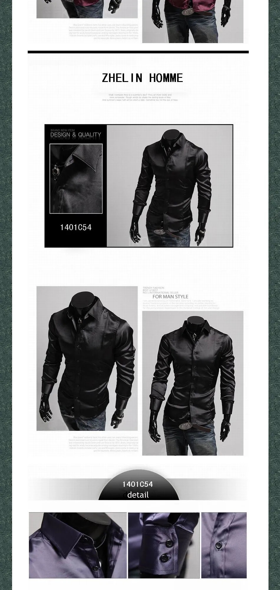 Men’s Long-Sleeve Velour Dress Shirt