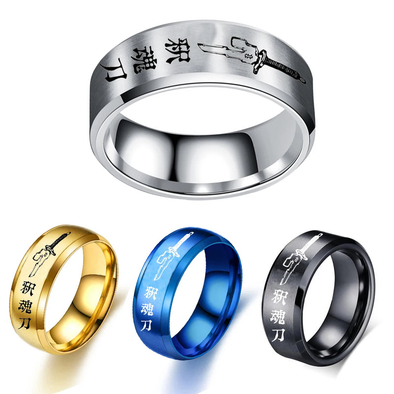 Stainless Steel Color Band Ring – Unisex Party and Daily Wear