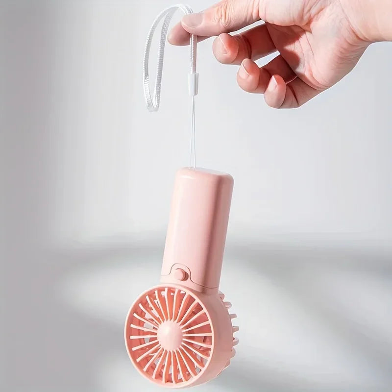 Cute Mini Fan Portable Handheld Fan Lightweight Handy Fan Pocket Size Low Noise Small Electric Fan Student Gift Outdoor Fan