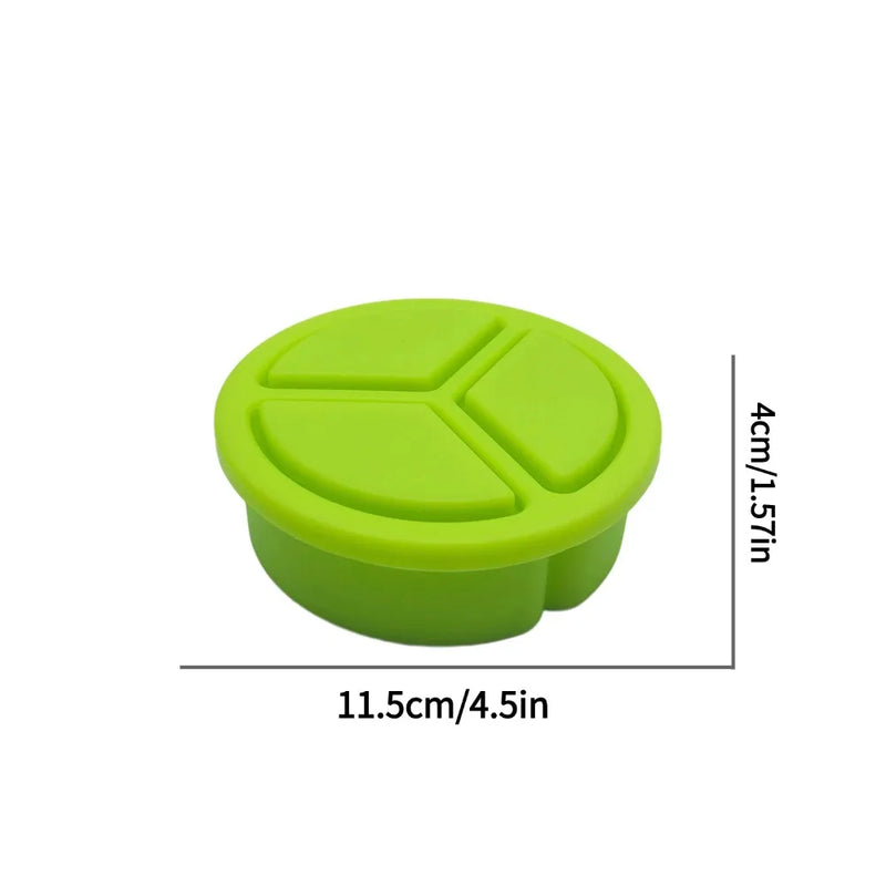 Silicone Divided Plate – Round Non-Slip Food Tray for Kids & Adults”