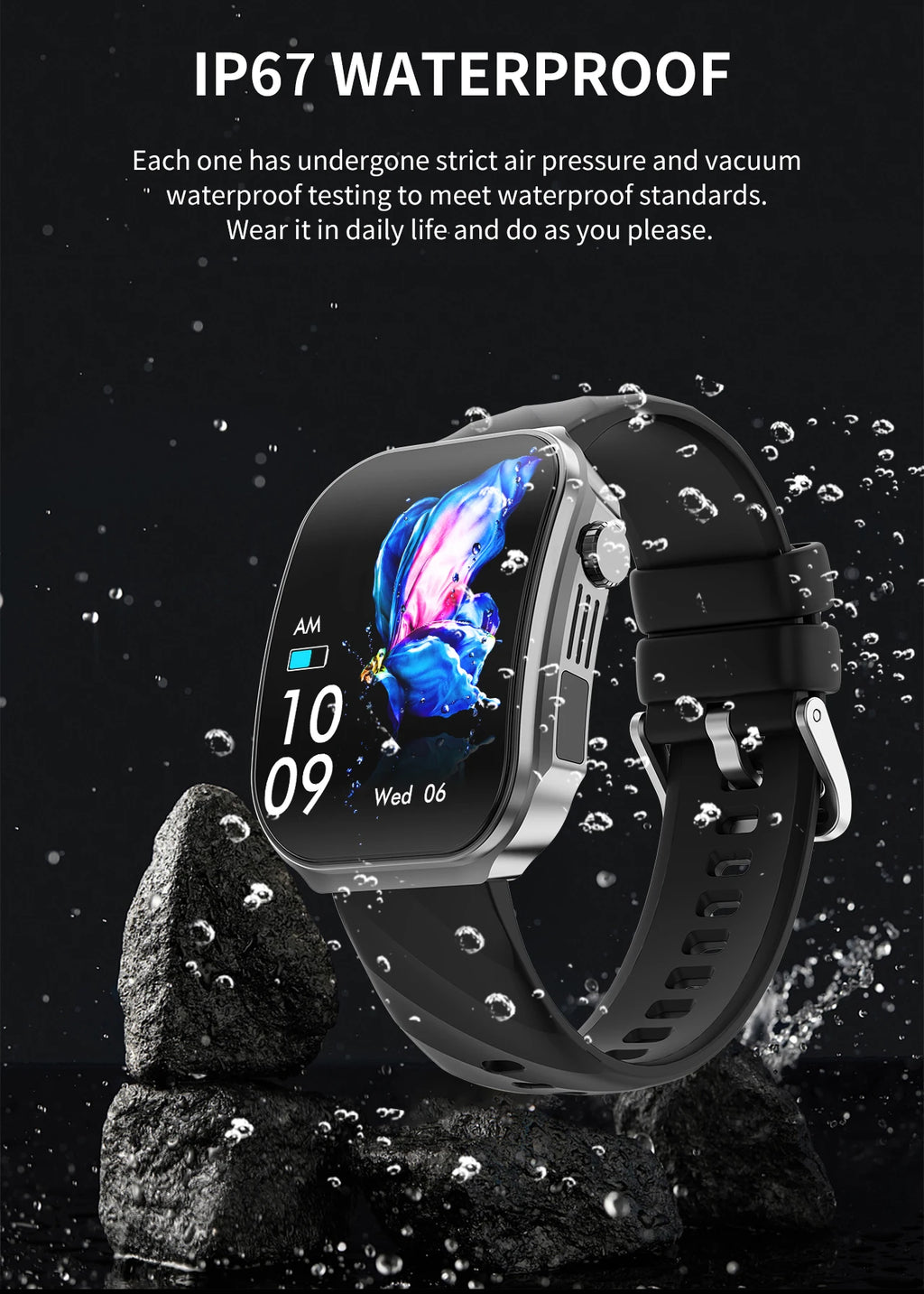 New 2.2-inch AMOLED Screen Smart Watch Women LED Light Health Monitor Smartwatch Bluetooth Call Sports Fitness Ladies Watch