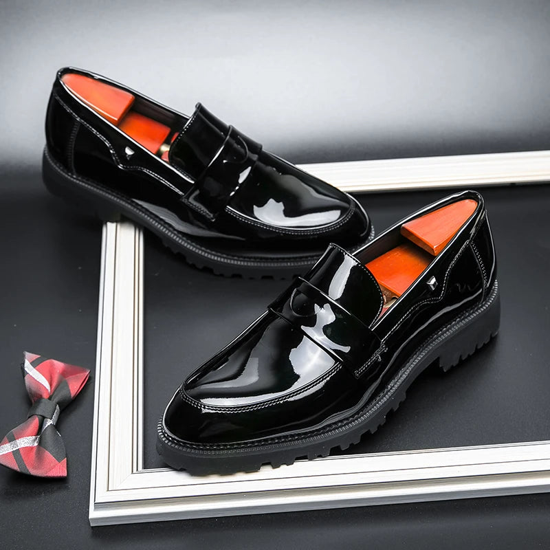 Lefu Shoes Men Thick Soled Comfortable Fashionable Brand Leather Shoes Men High-quality Business Office Shoes in Sizes 38-45