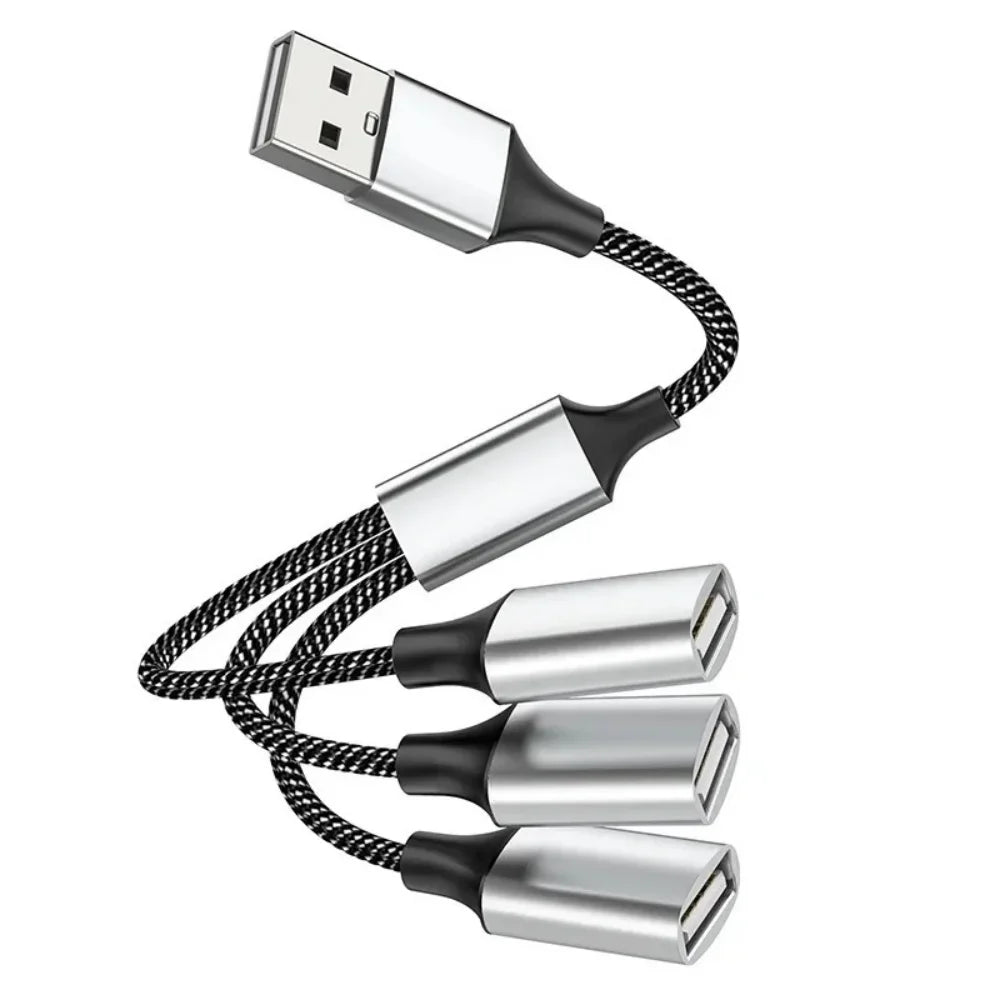 3/4 Ports OTG Multiple Expander Charging Docking USB Cable Splitter HUB Extentions Phone Charger Power Adapter for PC Computer