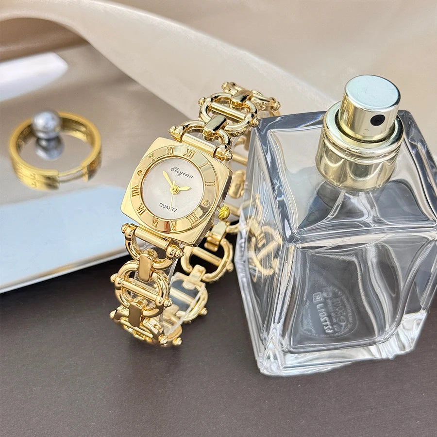 Women’s Luxury Crystal Bracelet Watch Set