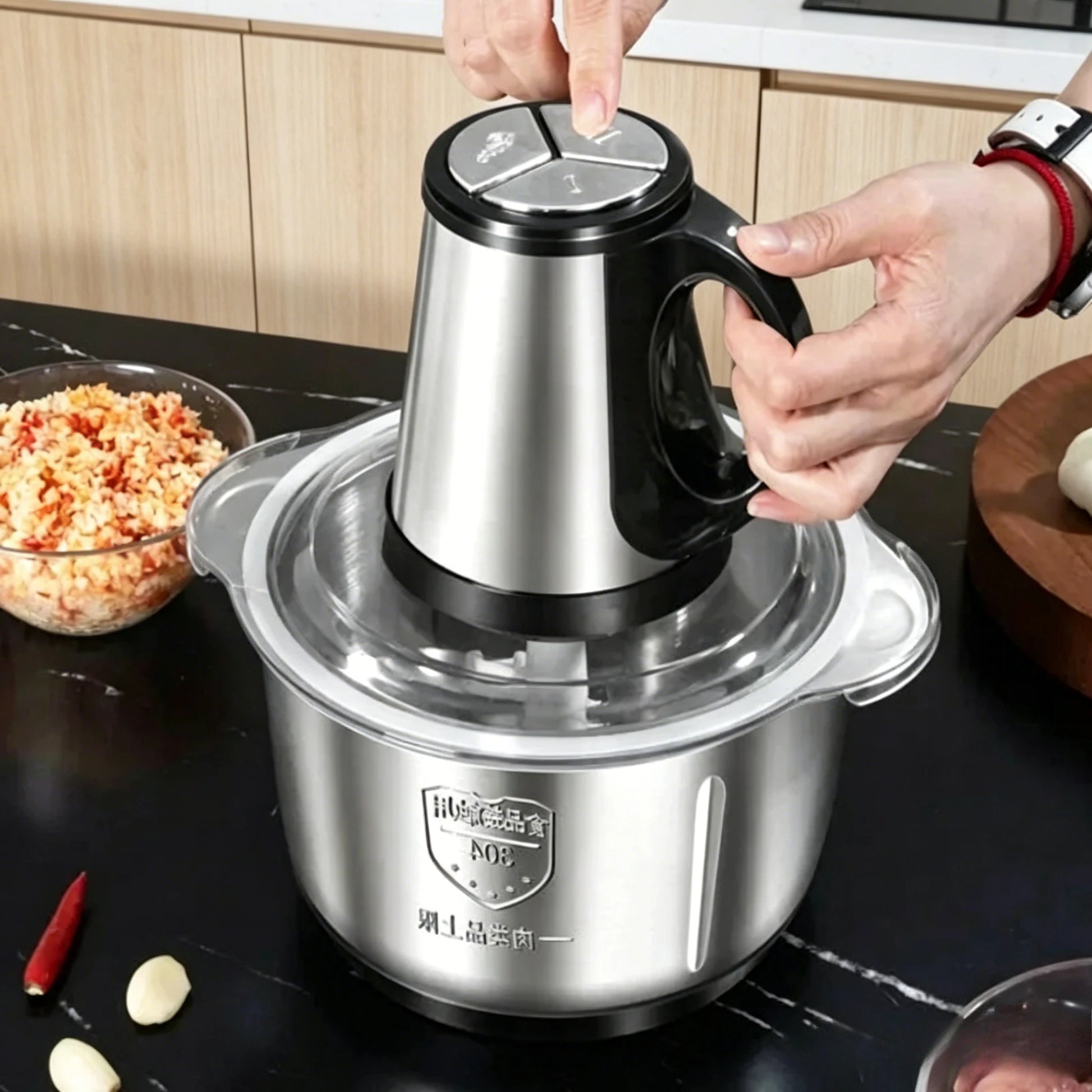 Stainless Steel Multifunctional Crusher Vegetable Cutter And Crusher for Efficient Kitchen Preparation