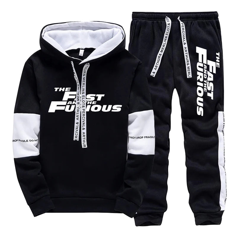 Men’s Hooded Tracksuit Set – Casual Long Sleeve Hoodie & Jogger Pants Outfit