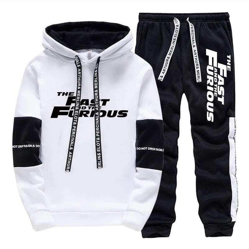 Men’s Hooded Tracksuit Set – Casual Long Sleeve Hoodie & Jogger Pants Outfit