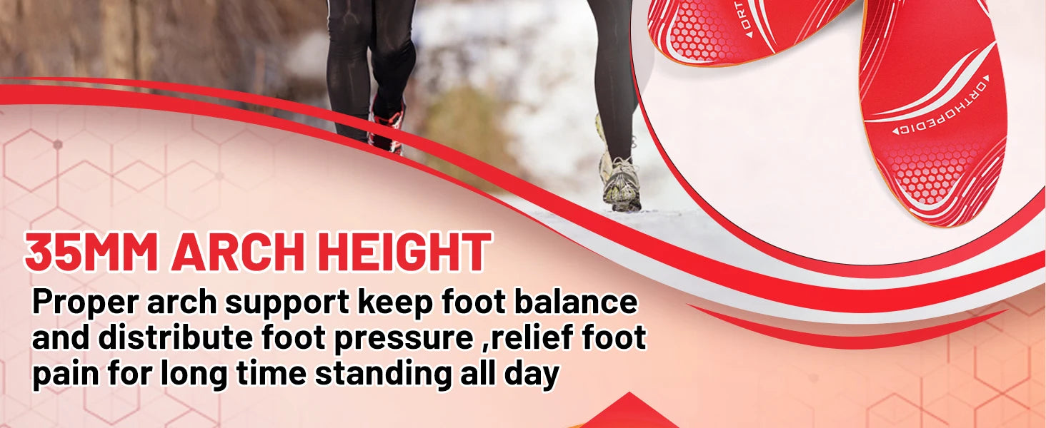 Orthopedic Sport Insole Plantar Fasciitis Flat Foot High Arch Support Men Women Sneaker Orthotic Plantillas Insert Shoe Sole