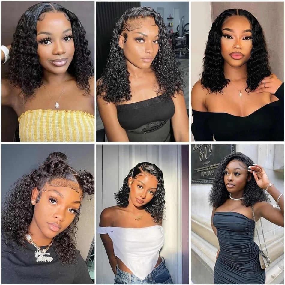 5X5 Hd Lace Closure Wig Bob Wigs Human Hair  250 Density Pre Plucked Pre Cut Pre Bleached Glueless Human Hair Wigs For Women