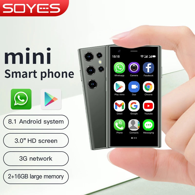Mini Smartphones Android 8.1 Dual SIM 3.0'' HD 1000mAh Battery WIFI Bluetooth 3G Small Mobile Phone
