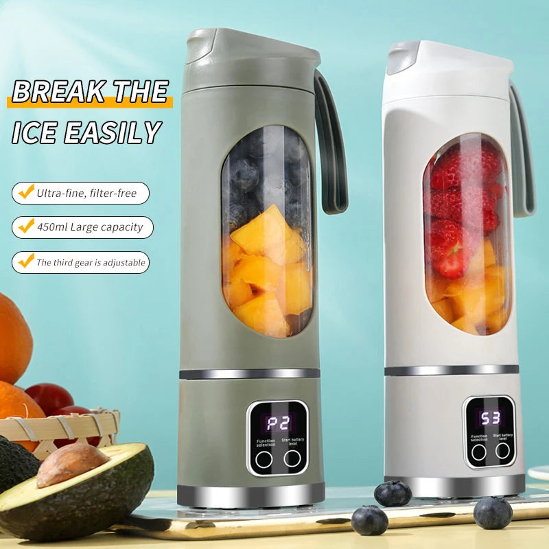 USB Portable Blender – 25W Rechargeable Mini Juicer with Automatic Pulp Ejection