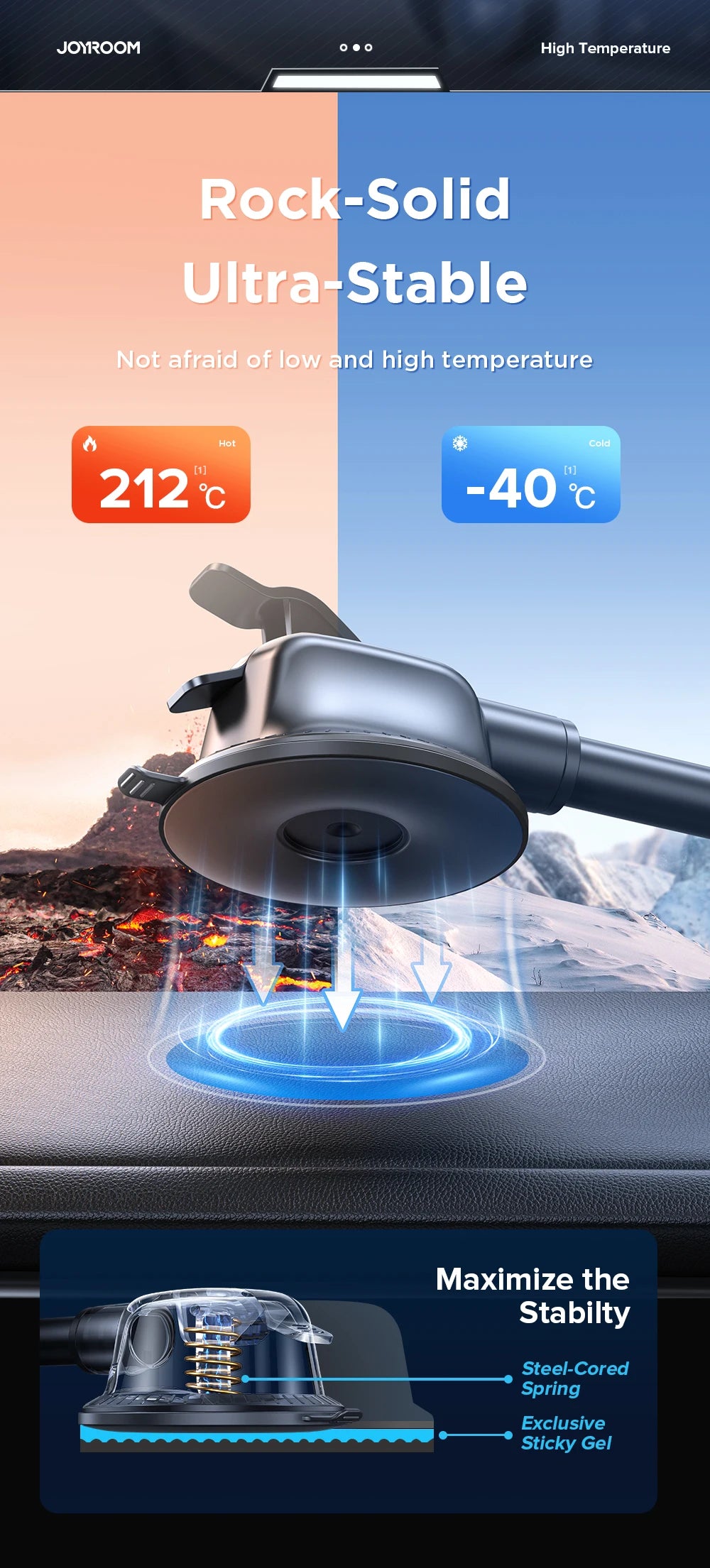 Car Phone Holder Mount 360° Widest View Universal Handsfree Auto Air Vent Flexible Long Arm Phone Mount