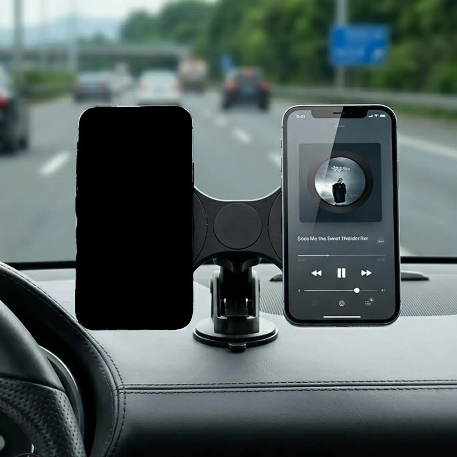 Mount Head Dual-Phone Magnetic Mount for Cars Accessory ABS N52 Magnetic Ring for Secure Attachment Universal Car Bracket