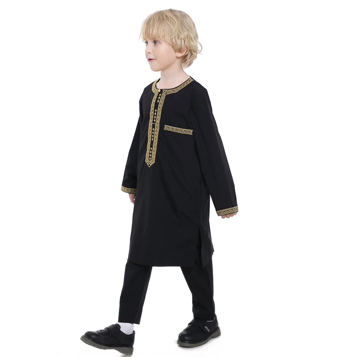 Boys Islamic Thobe – Kids Long Sleeve Traditional Robe