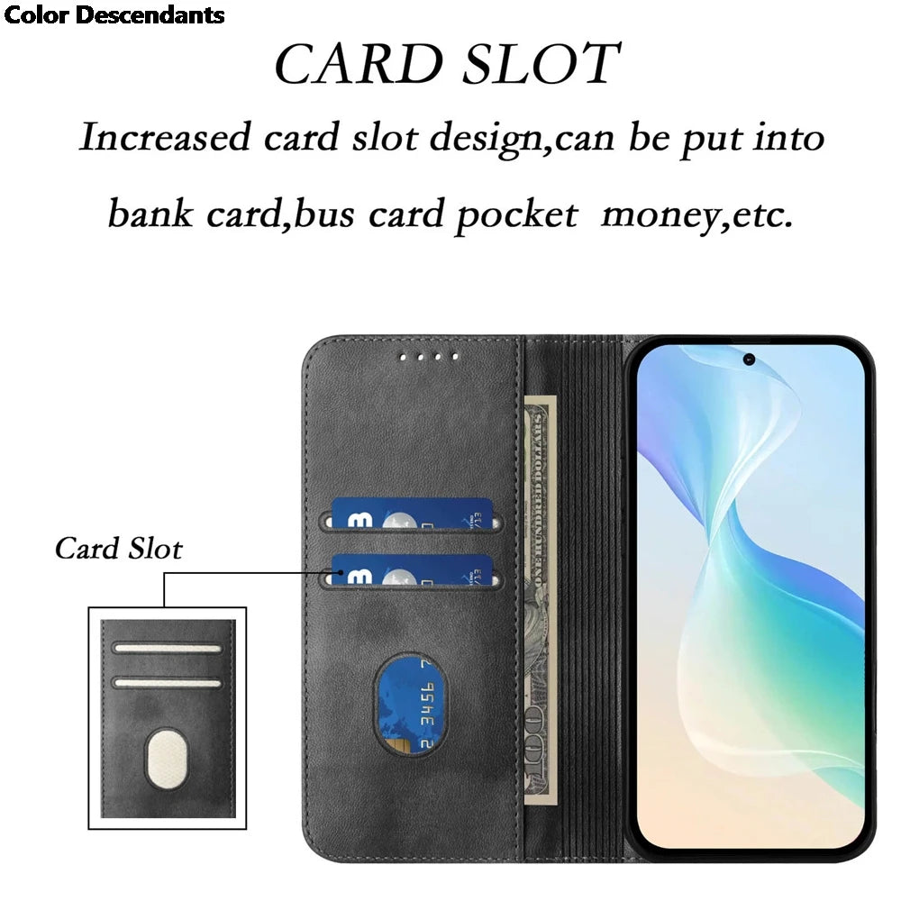 Vintage Leather Case For Xiaomi Poco M7 Pro 5g X7 F7 X3 NFC X5 X6 F5 F6 Pro F7 F8 Ultra Card Holder Flip Wallet Book Cover Funda
