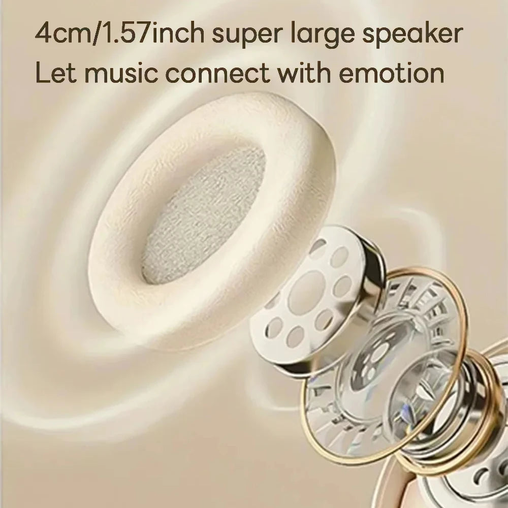 Dual Mode Wireless Bluetooth 5.3 Headphones Gaming Earphones with Noise Reduction Foldable Design for iPhone Music & Calls