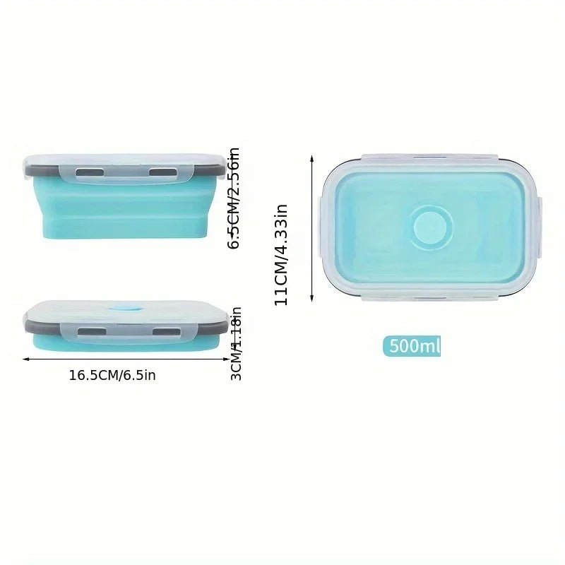 Collapsible Food Storage Containers with Airtight Lids – Reusable Lunch & Meal Prep Boxes”