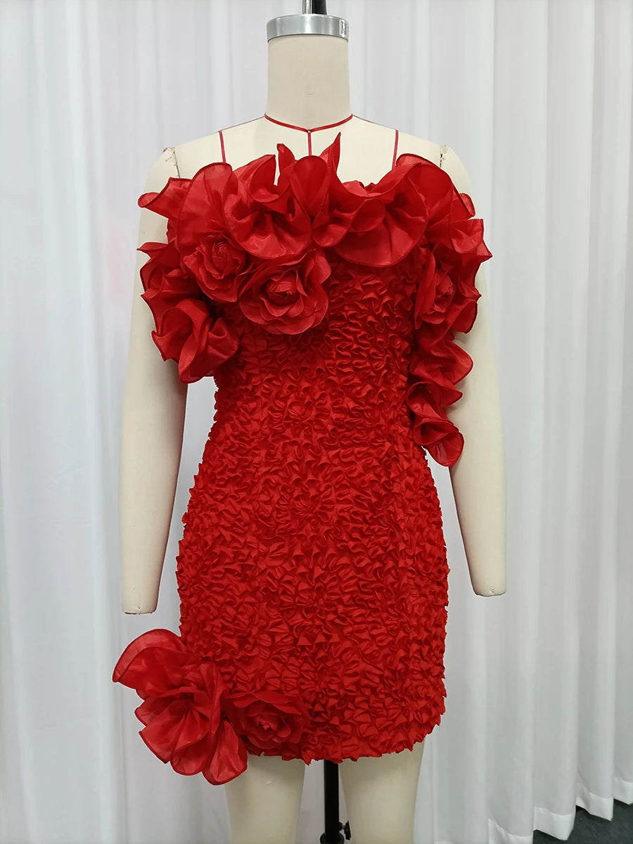 Dresses for Women Strapless Sleeveless High Waist Slimming Mini Solid Dress Female Fashion
