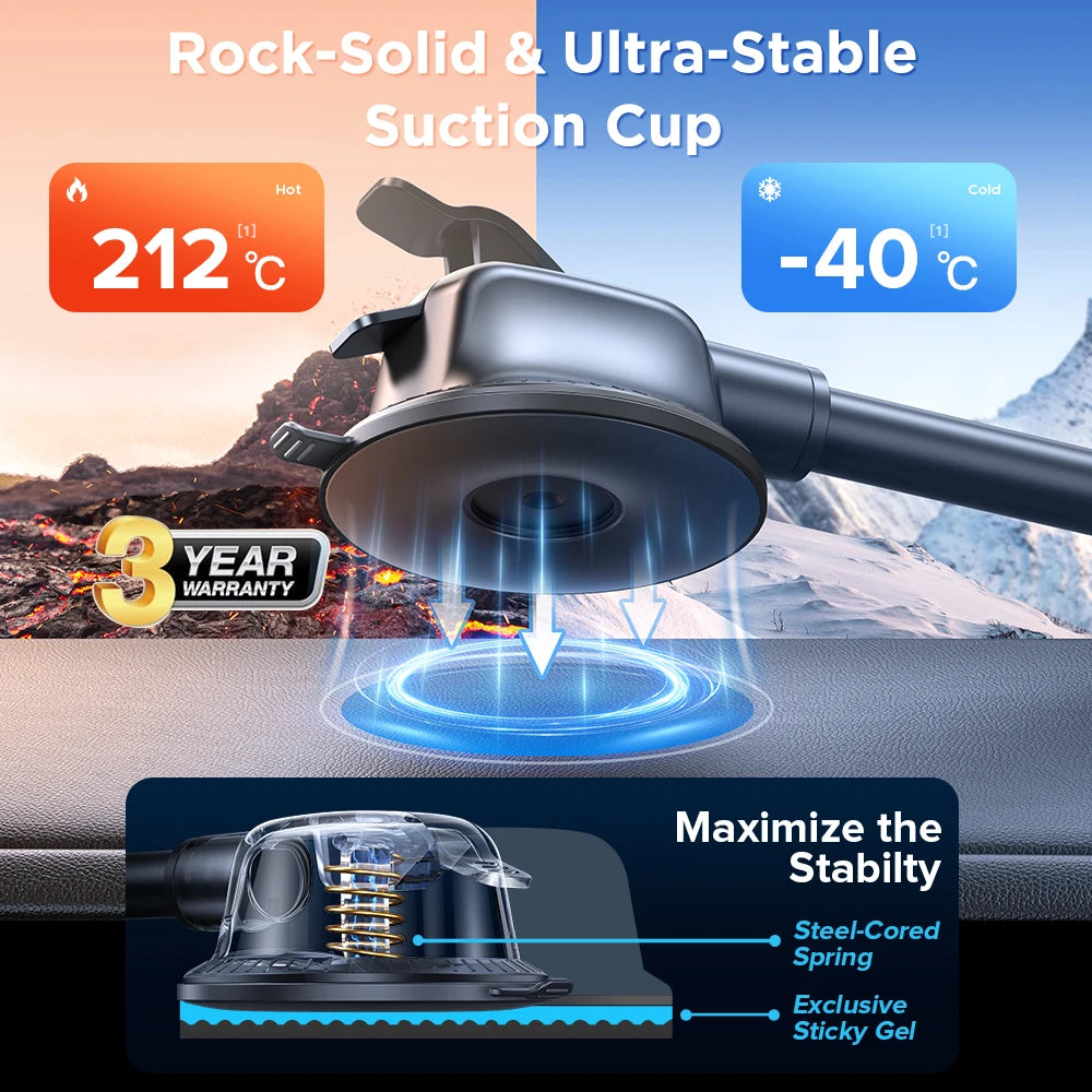 Car Phone Holder Mount 360° Widest View Universal Handsfree Auto Air Vent Flexible Long Arm Phone Mount