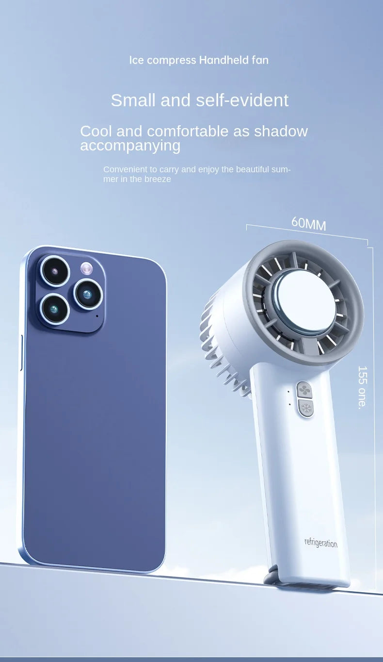New Handheld Mini Fan Portable Semiconductor Ice Cooling Fan Mini Portable Handheld Cooling Fan For Home Office Travel