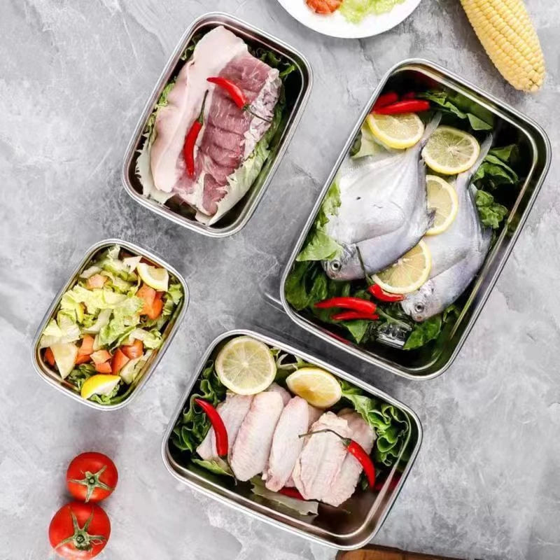 Keep your food fresh with this 304 Stainless Steel Bento Lunch Box. Airtight, leakproof, and eco-friendly design — ideal for school, work, or travel meals.