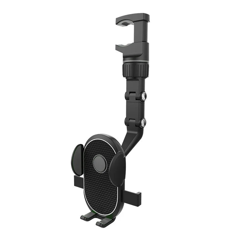 Universal Clip Cellphone Holder 360° Rotatable Car Rearview Mirror Phone Mount for All Smartphones