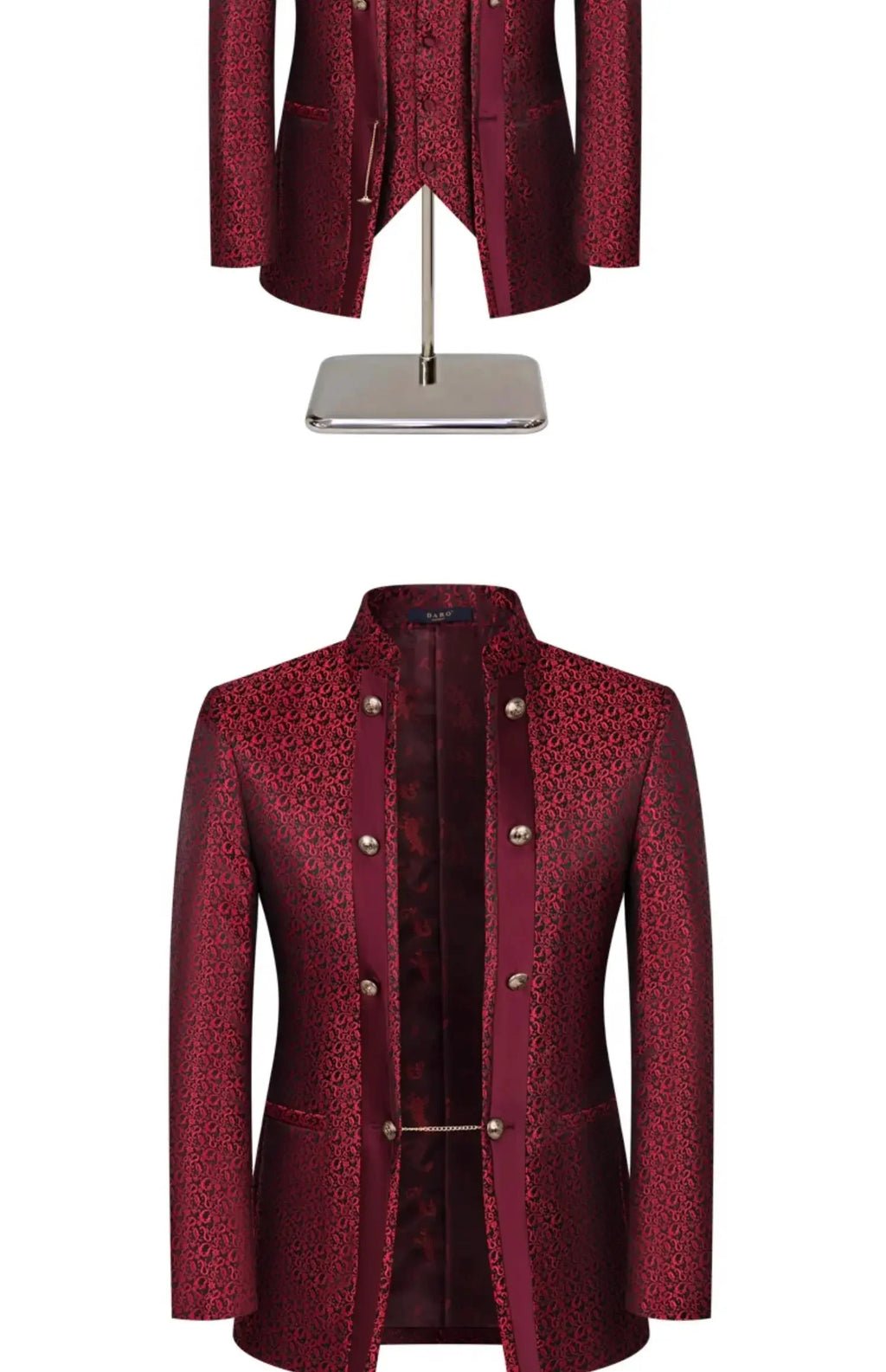 Men’s Slim-Fit Formal 3-Piece Suit Set