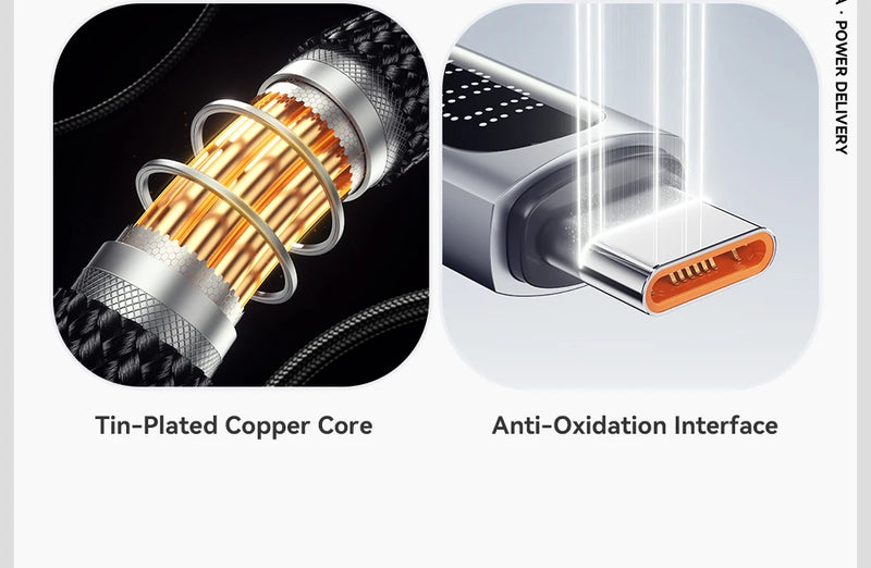 Power up your devices quickly and safely with this 100W USB-C to USB-C Fast Charging Cable — built for speed, durability, and convenience.