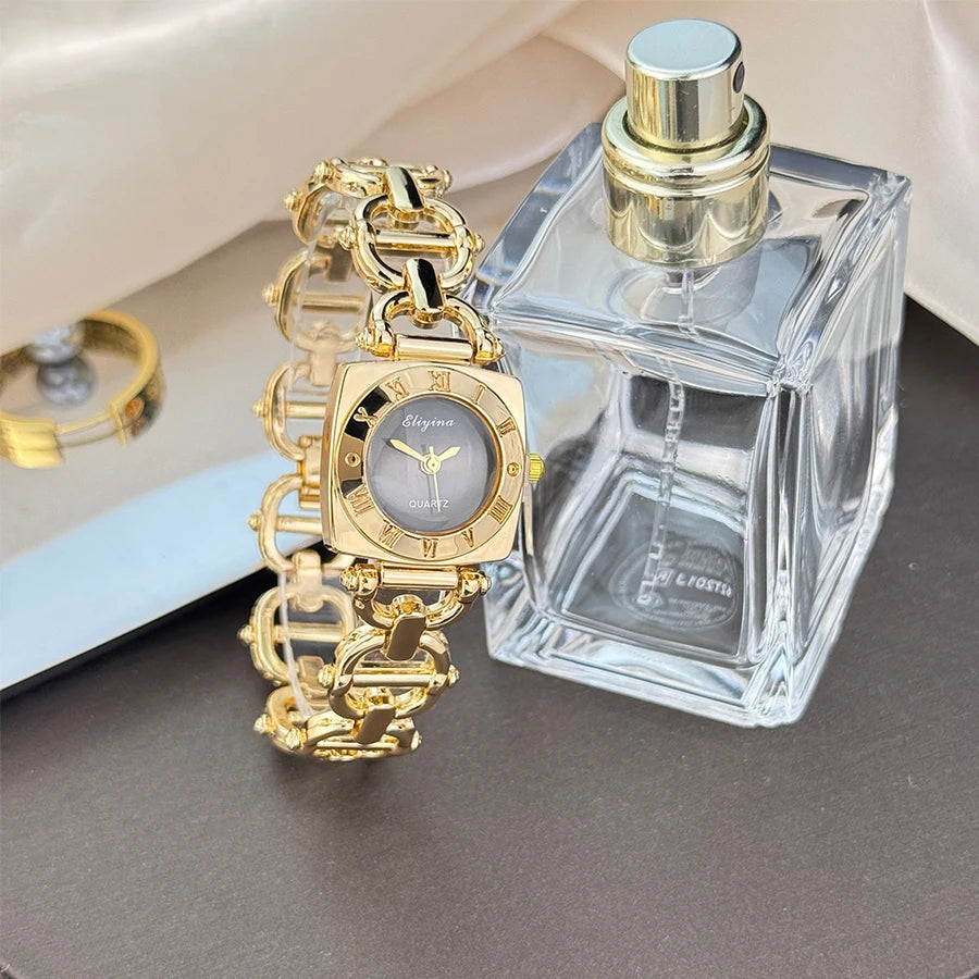 Women’s Luxury Crystal Bracelet Watch Set