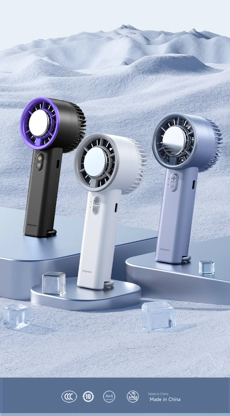New Handheld Mini Fan Portable Semiconductor Ice Cooling Fan Mini Portable Handheld Cooling Fan For Home Office Travel