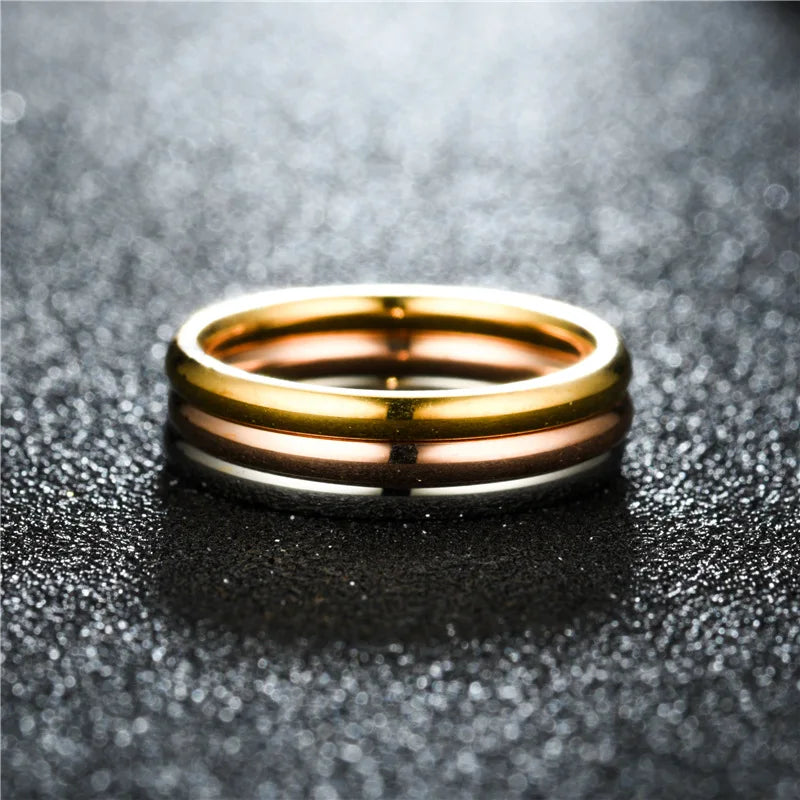 Stainless Steel Wedding Band – Unisex Simple Design Ring