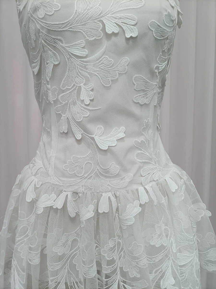 Dresses for Women Strapless Sleeveless High Waist Solid Mesh Mini Dress Female Fashion