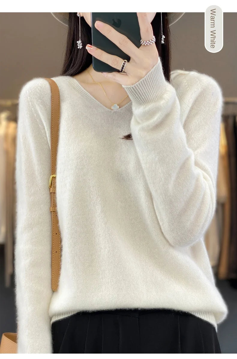Women’s Loose Knit Sweater – Soft Heavyweight Pullover