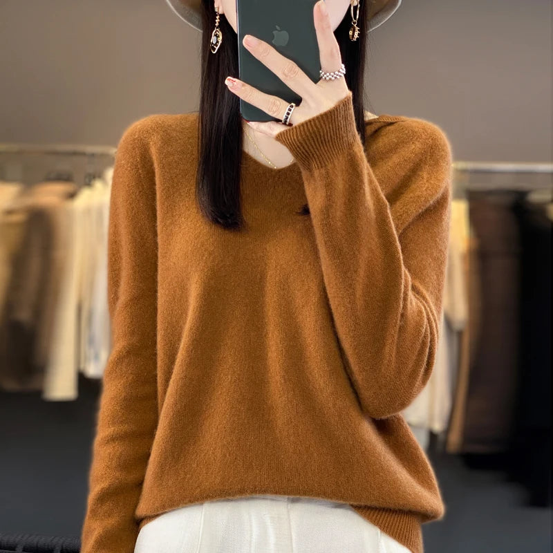 Women’s Loose Knit Sweater – Soft Heavyweight Pullover