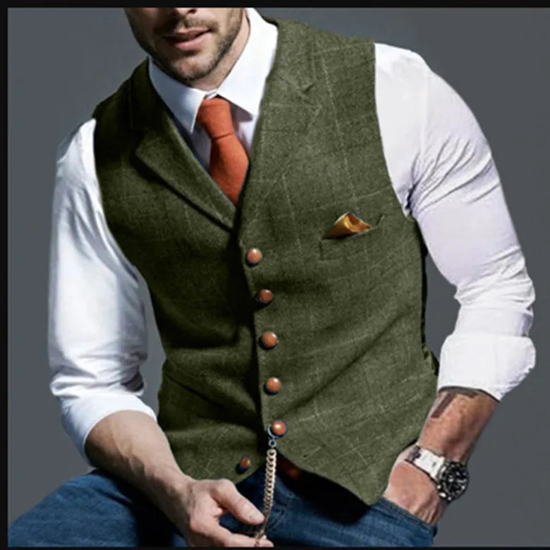 Men’s Formal Slim Fit Vest with Pockets