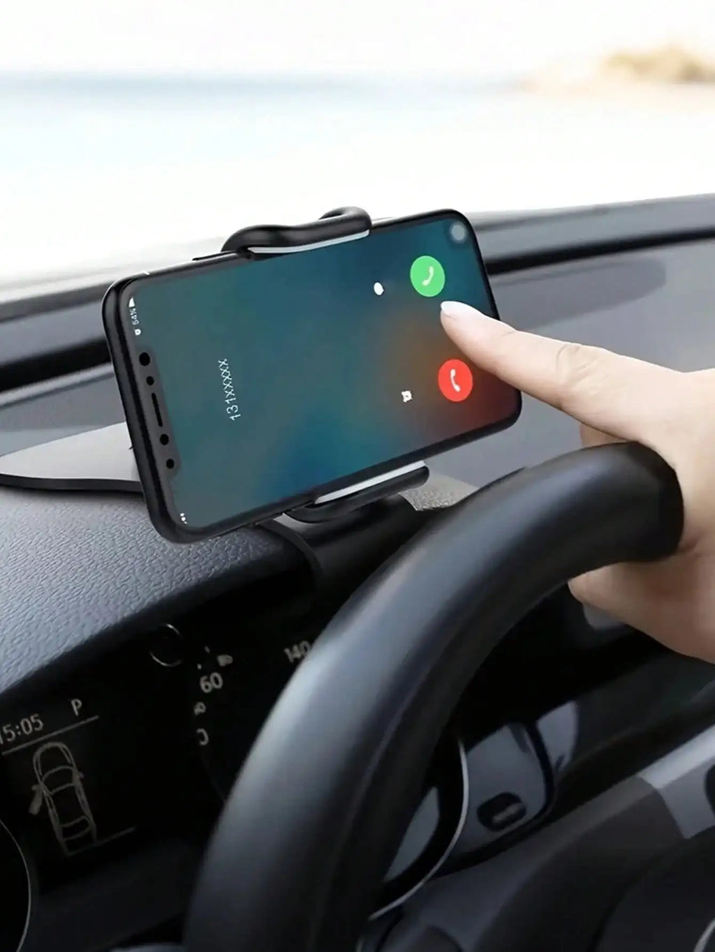 360° Rotating Car Phone Mount – Compatible with All Smartphones, a Clip-On Holder Specifically for Car Navigation