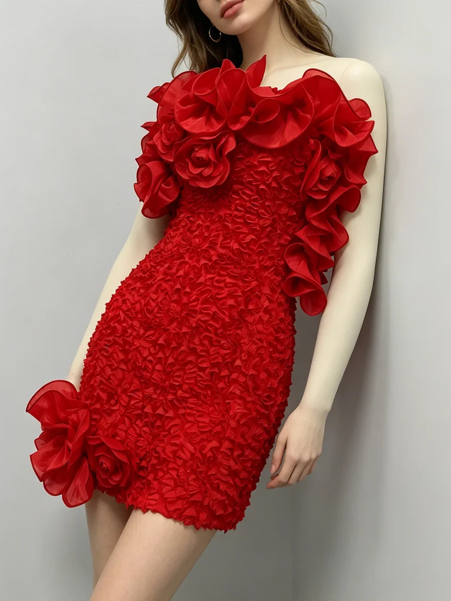 Dresses for Women Strapless Sleeveless High Waist Slimming Mini Solid Dress Female Fashion