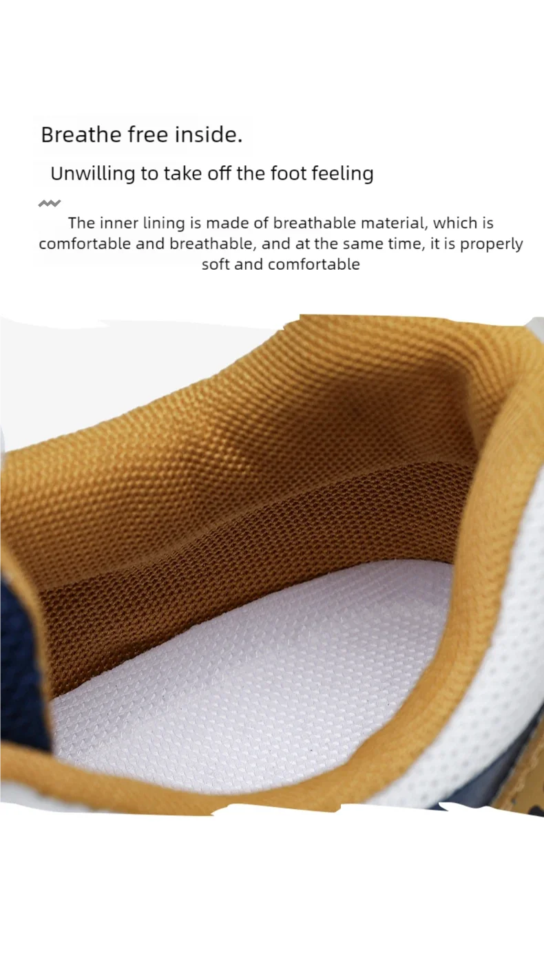 Men's Korean breathable casual sports shoes four season new soft soled Rotating shoelaces outdoor running shoes student sneakers