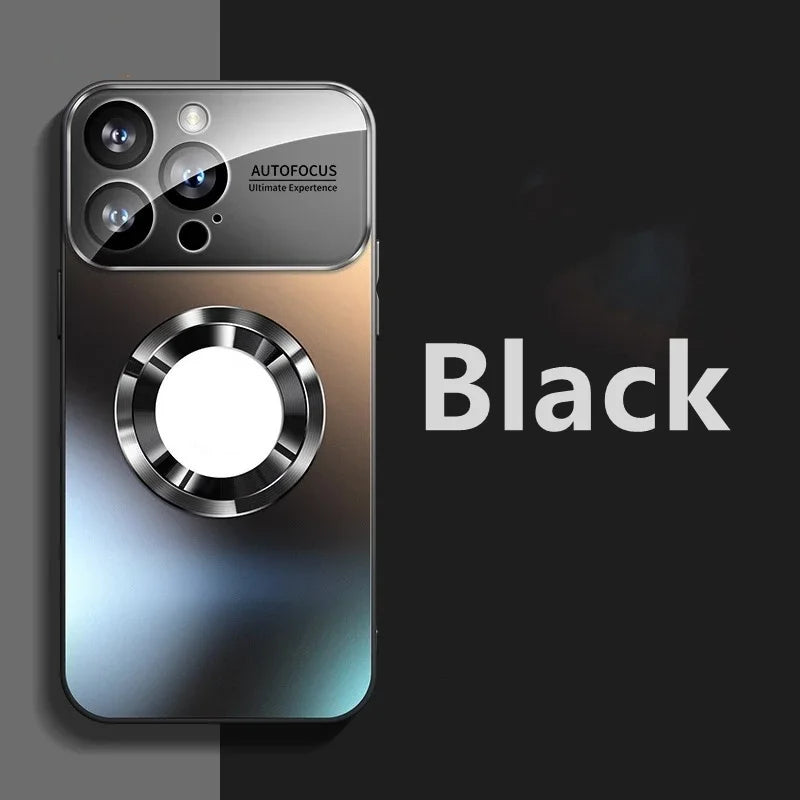2026 New Titanium Metallic Matte Case For iPhone 17 Air 16 15 14 13 12 11 Pro Max Plus For Magsafe Lens Camera Protection Cover