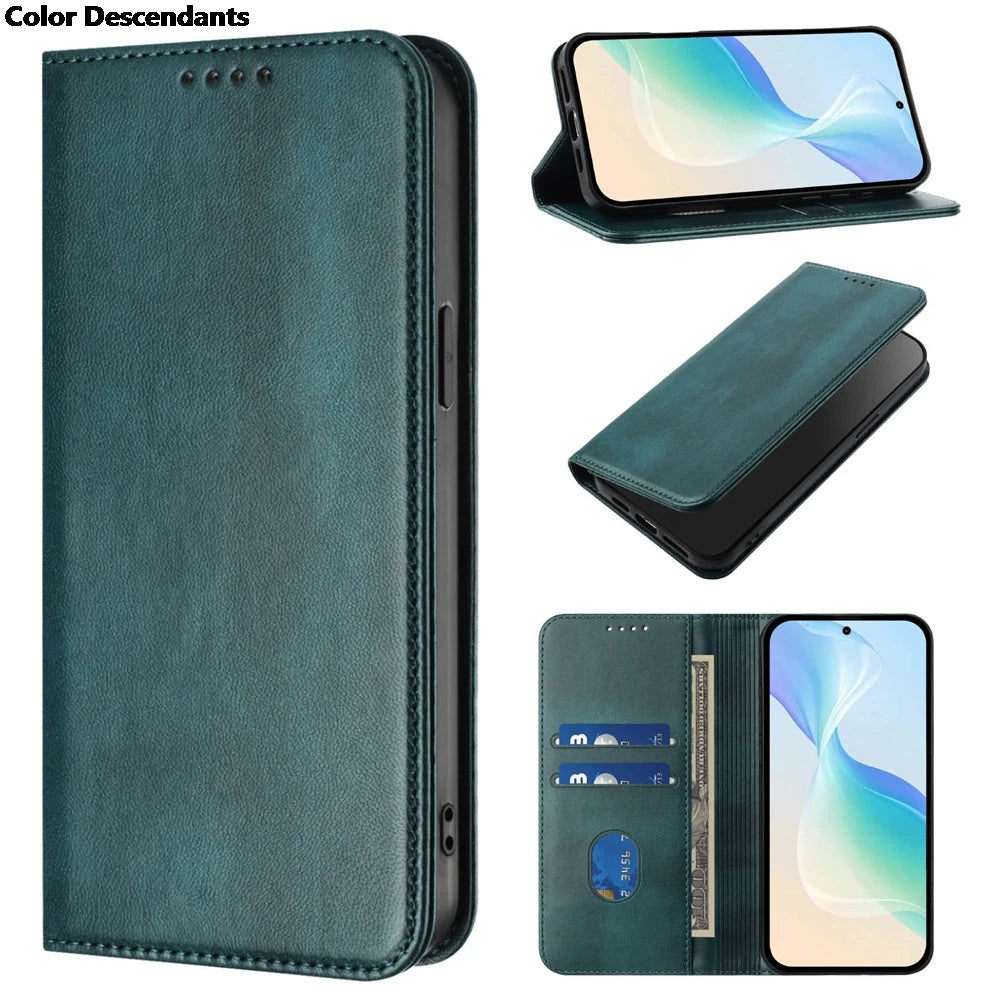 Vintage Leather Case For Xiaomi Poco M7 Pro 5g X7 F7 X3 NFC X5 X6 F5 F6 Pro F7 F8 Ultra Card Holder Flip Wallet Book Cover Funda