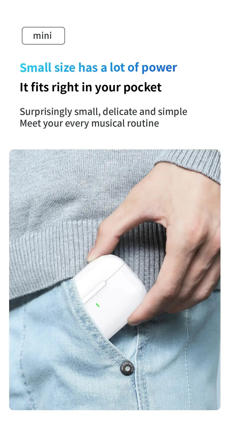 Bluetooth 5.3 Wireless Earbuds with Charging Case and Microphone