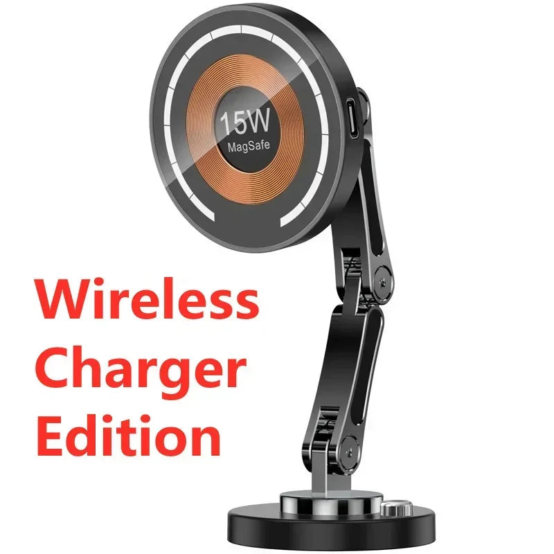 Magnetic Phone Holder with Adjustable Stand – Wireless and Non-Wireless Options