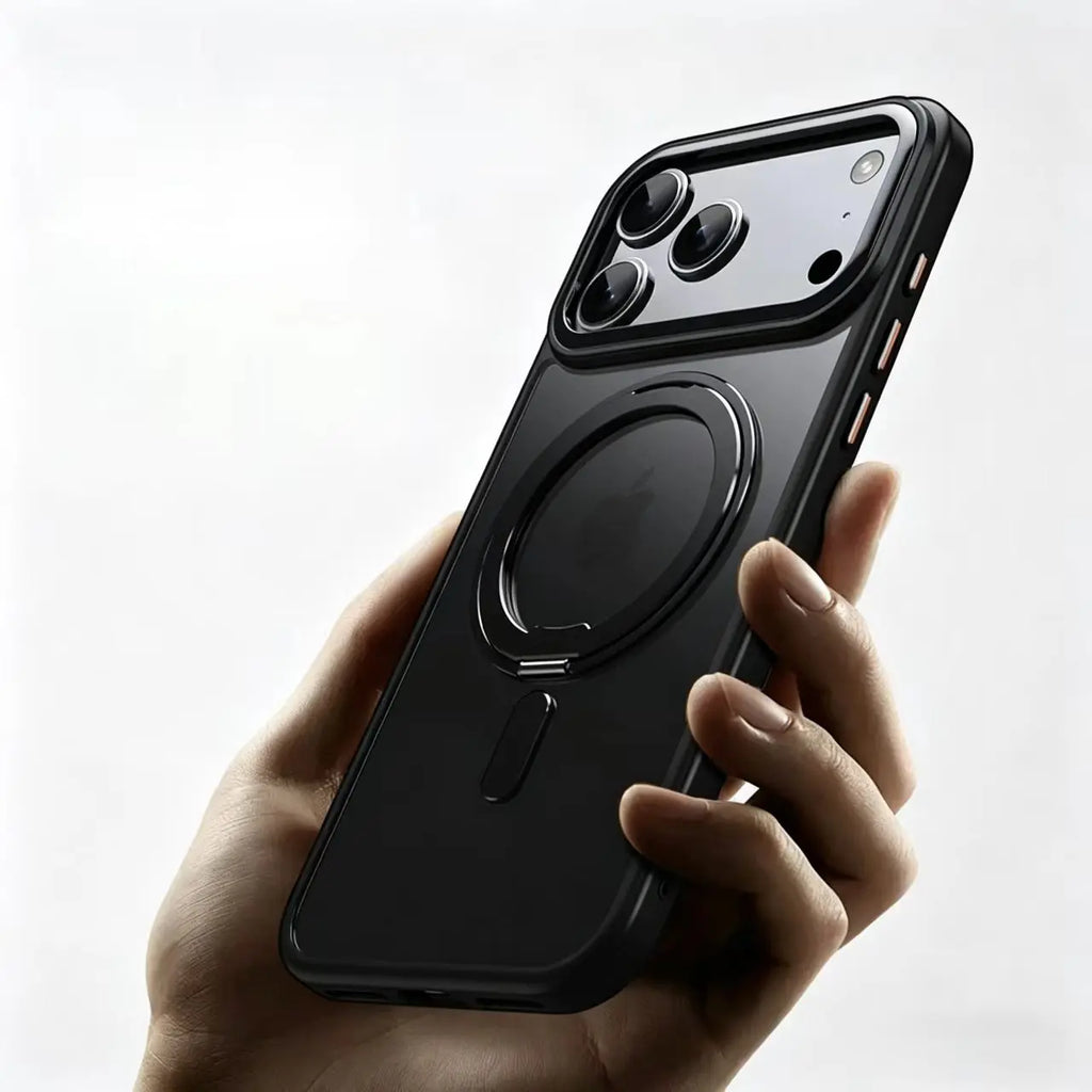 Magnetic 360°Rotation Stand Phone Case For iphone 17 pro max casе iphone 17 magsafe funda iphone 17 pro With Ring Holder cover