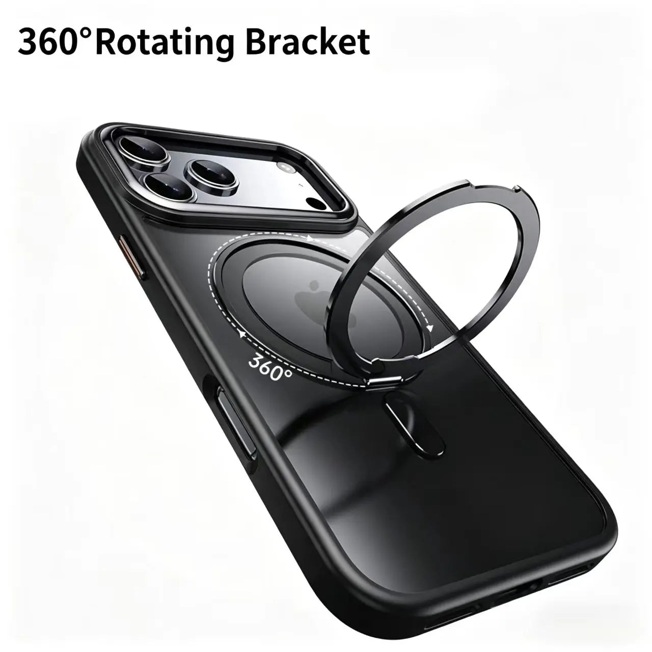 Magnetic 360°Rotation Stand Phone Case For iphone 17 pro max casе iphone 17 magsafe funda iphone 17 pro With Ring Holder cover