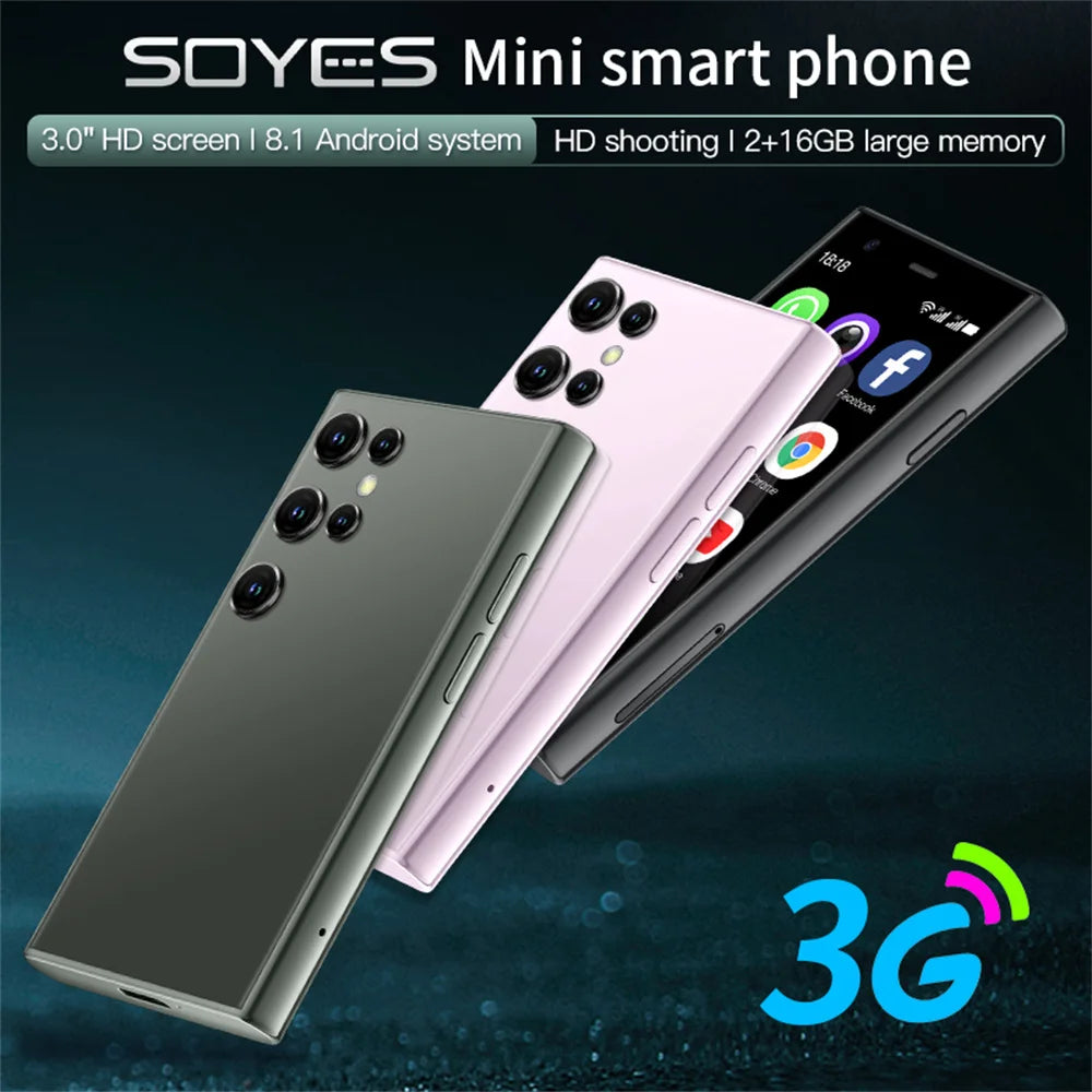 Mini Smartphones Android 8.1 Dual SIM 3.0'' HD 1000mAh Battery WIFI Bluetooth 3G Small Mobile Phone