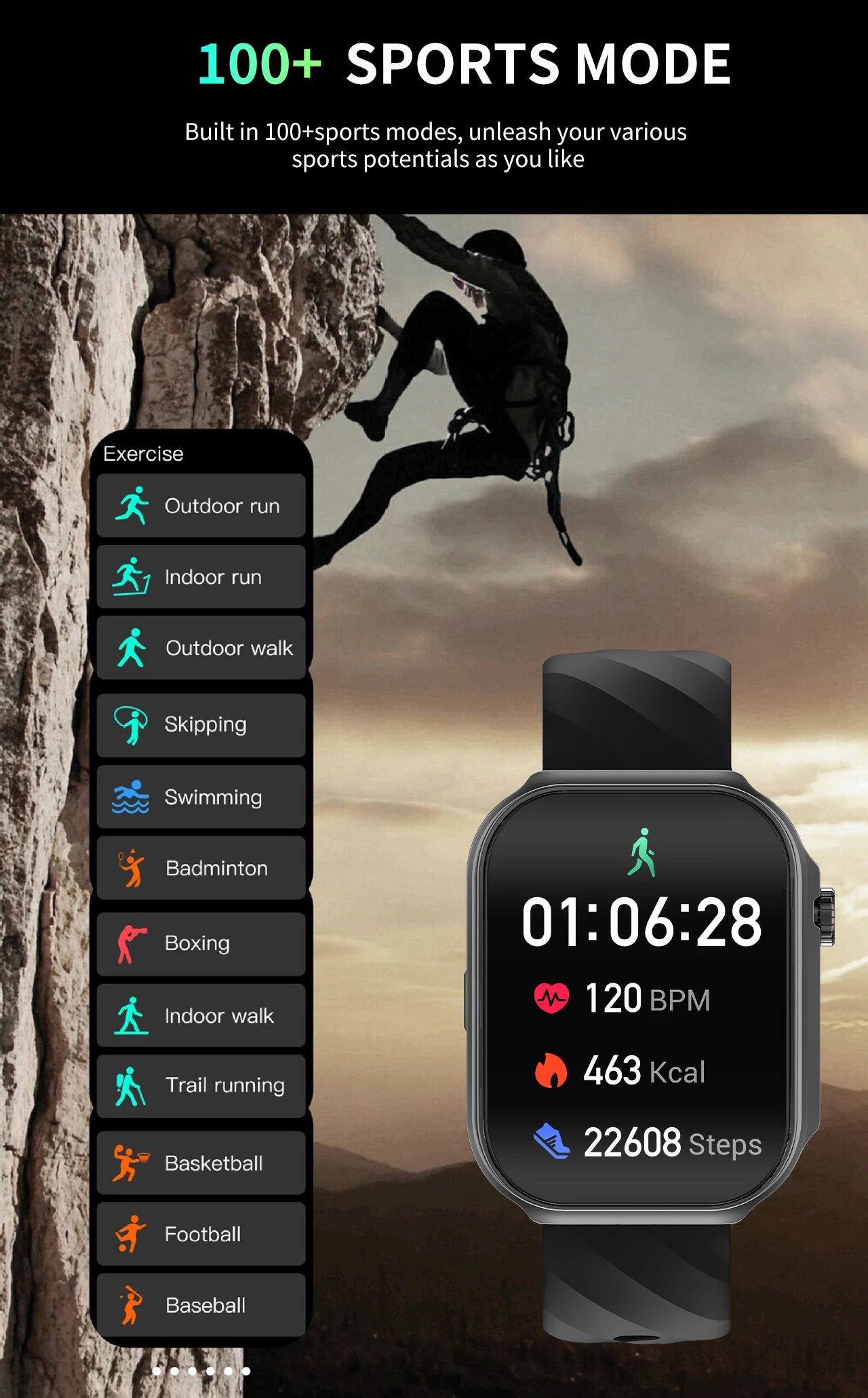 New 2.2-inch AMOLED Screen Smart Watch Women LED Light Health Monitor Smartwatch Bluetooth Call Sports Fitness Ladies Watch