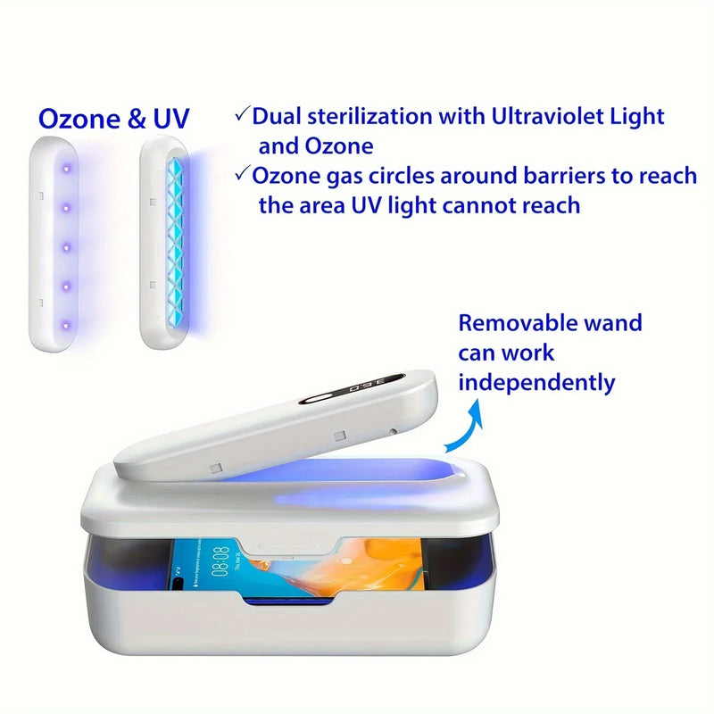 Multifunctional UV Sanitizer Box with Ozone Disinfection for Home and Office