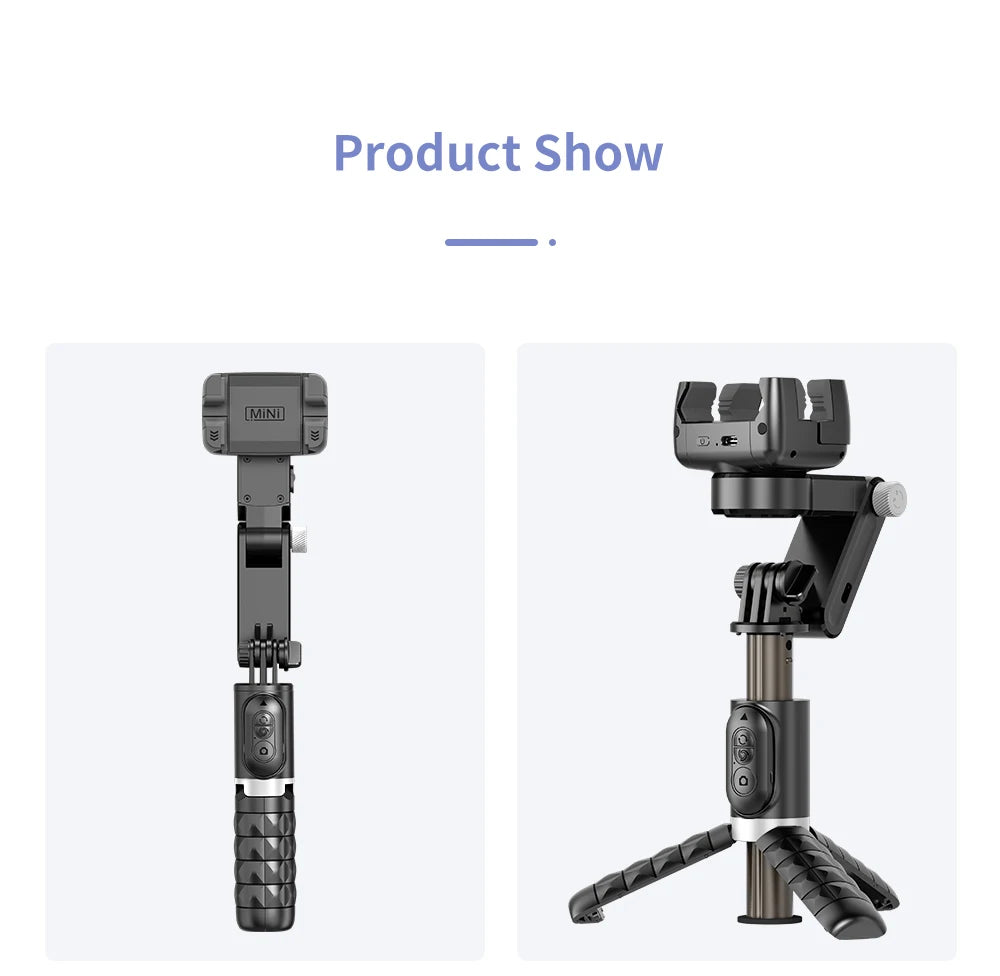 Selfie Stick Phone Gimbal Stabilizer For iPhone Android Action Camera Tripod Cellphone Mobile Cell Smartphone Handle Grip Video