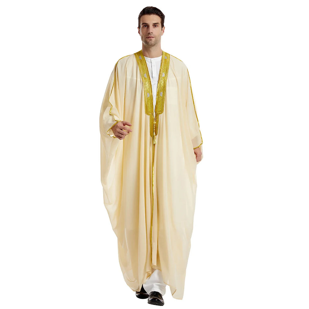 Men’s Jubba Thobe – Long Sleeve Islamic Traditional Robe