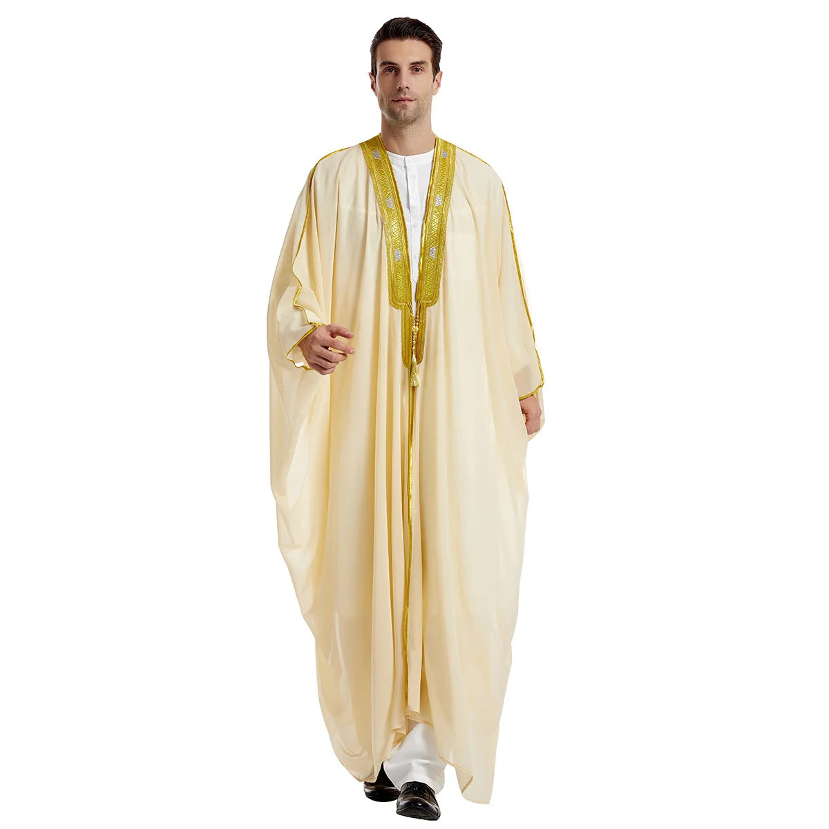 Men’s Jubba Thobe – Long Sleeve Islamic Traditional Robe